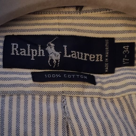 Ralph Lauren Men's L/S Button Down Shirt - Vintage - 17-34 - Picture 4 of 9
